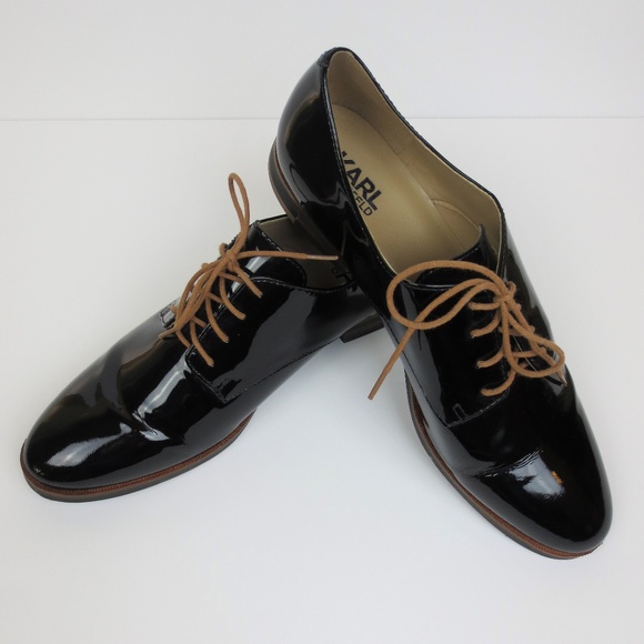 karl lagerfeld patent leather shoes